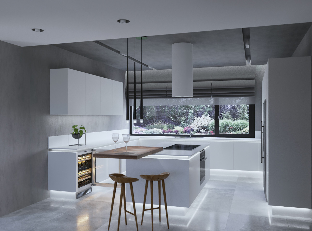 Лаконичный дизайн белой кухни с продуманной до мелочей эргономикой мебели Nolte.