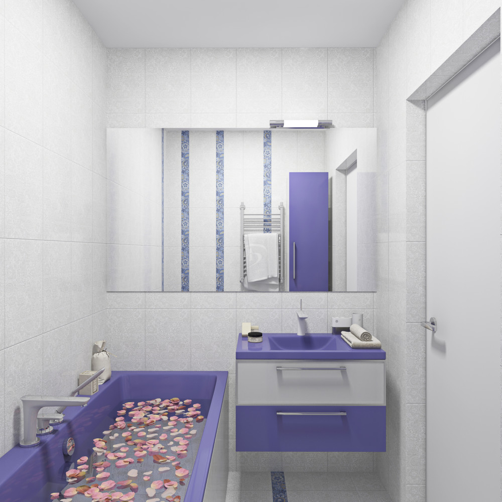 Ванная комната выдержана в общей стилистике и колористике.