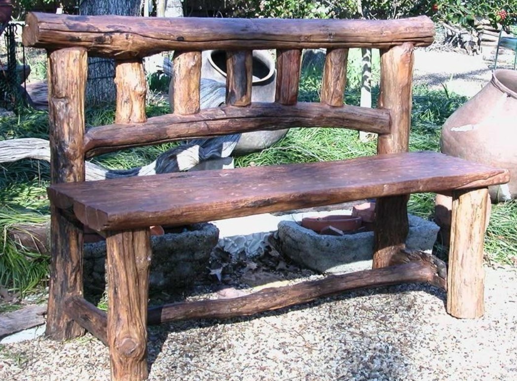 декоративная скамейка из березы своими руками